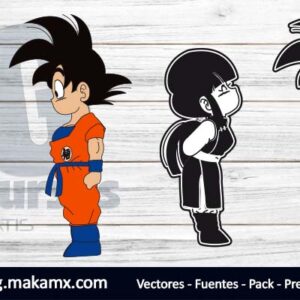 Goku y Milk [Chichi] beso pareja